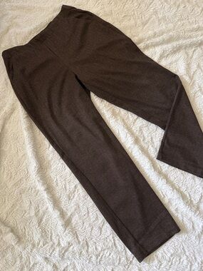 Max Studio Dark Brown Straight-Leg Pants